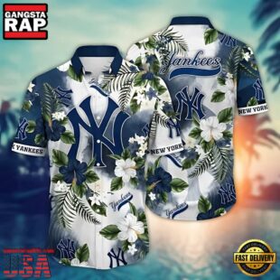 MLB New York Yankees Jungle Oasis Hawaiian Shirt