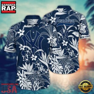 MLB New York Yankees Midnight Tropic Hawaiian Shirt