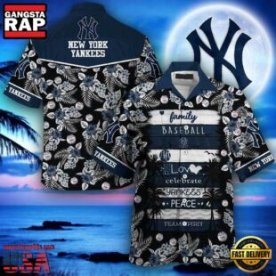 MLB New York Yankees Moonlight Palm Hawaiian Shirt