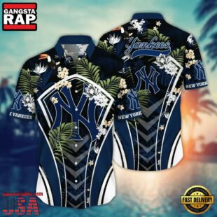 MLB New York Yankees Paradise Floral Vibes Hawaiian Shirt