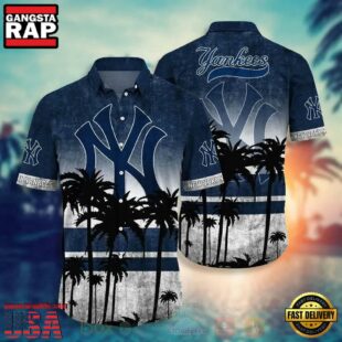 MLB New York Yankees Summer Tropical Design Hawaiian Shirt