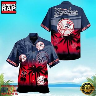 MLB New York Yankees Sunset Palms Hawaiian Shirt