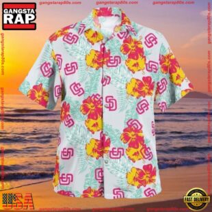 MLB San Diego Padres Hibiscus Bloom Summer Hawaiian Shirt