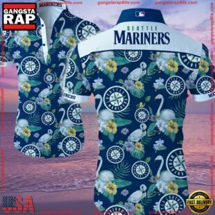 MLB Seattle Mariners Aloha Hawaiian Shirt Summer Button UpGroup