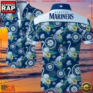 MLB Seattle Mariners Aloha Hawaiian Shirt Summer Button UpGroup