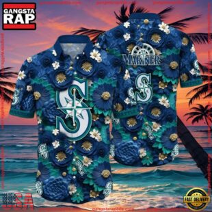 MLB Seattle Mariners Tropical Flower Summer Hawaiian Shirt