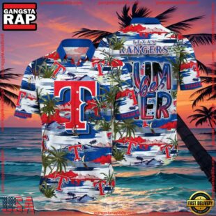 MLB Texas Rangers Flower Aloha Hawaiian Shirt, Summer Football