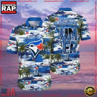 MLB Toronto Blue Jays Flower Aloha Hawaiian Shirt, Summer Football