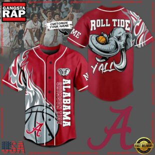 NCAA Alabama Crimson Tide Basketball Mascot Yall Baseball Jersey