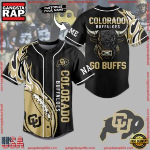 NCAA Colorado Buffaloes Mascot Go Buffs Baseball Jersey