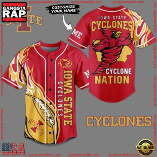 NCAA Iowa State Cyclones Mascot Nation Baseball Jersey