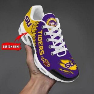 NCAA LSU Tigers Football Custom Air Max Plus Shoes