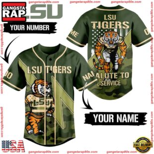 NCAA LSU Tigers Salute To Service Baseball Jersey