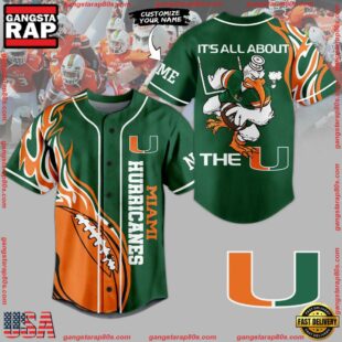 NCAA Miami Hurricanes It's All About The U Baseball Jersey