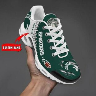 NCAA Michigan State Spartans Football Custom Air Max Plus Shoes