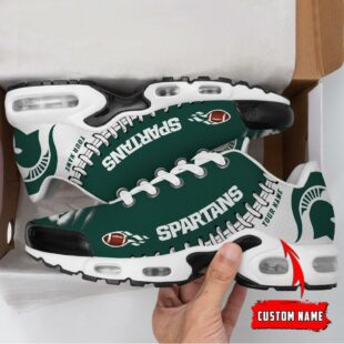 NCAA Michigan State Spartans Football Custom Air Max Plus Shoes