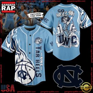 NCAA North Carolina Tar Heels Basketball Mascot Go Heels UNC Baseball Jersey