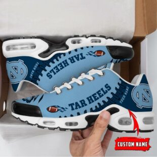 NCAA North Carolina Tar Heels Football Custom Air Max Plus Shoes