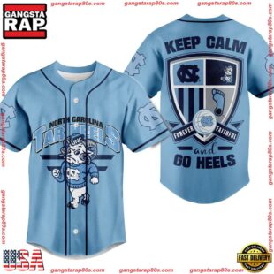 NCAA North Carolina Tar Heels Keep Calm And Go Heels Baseball Jersey