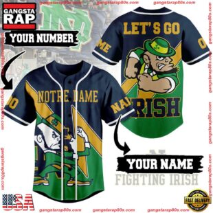 NCAA Notre Dame Fighting Irish Let's Go Irish Baseball Jersey