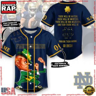 NCAA Notre Dame Fighting Irish Proving Them Wrong Go Irish Baseball Jersey