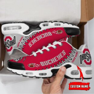 NCAA Ohio State Buckeyes Football Custom Air Max Plus Shoes