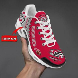 NCAA Ohio State Buckeyes Football Custom Air Max Plus Shoes