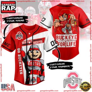 NCAA Ohio State Buckeyes For Life Baseball Jersey