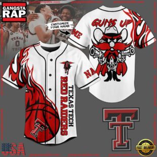 NCAA Texas Tech Red Raiders Gun Up Baseball Jersey