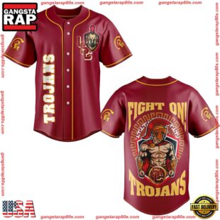 NCAA USC Trojans Fight On Baseball Jersey