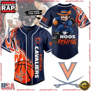 NCAA Virginia Cavaliers Football Mascot Ready To Fight Custom Baseball Jersey