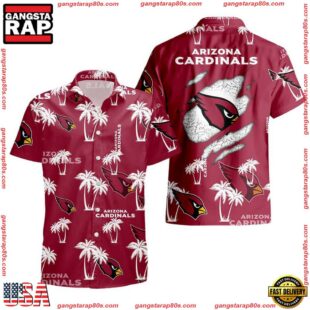 NFL Arizona Cardinals Palm Tree Pattern Hawaii Shirt Gift For Fans