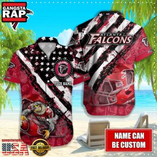 NFL Atlanta Falcons American Flag custom Hawaiian Shirts