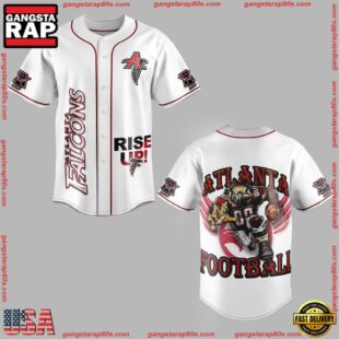 NFL Atlanta Falcons Football Mascot Rise Up Baseball Jersey