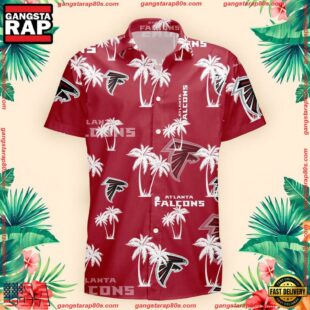 NFL Atlanta Falcons Palm Tree Pattern Hawaii Shirt Gift For Fans