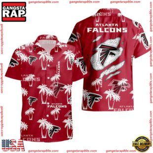 NFL Atlanta Falcons Palm Tree Pattern Hawaii Shirt Gift For Fans