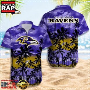 NFL Baltimore Ravens Retro Aloha Shirts