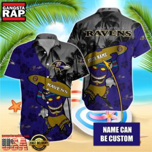 NFL Baltimore Ravens Retro Custom Hawaiian Shirts