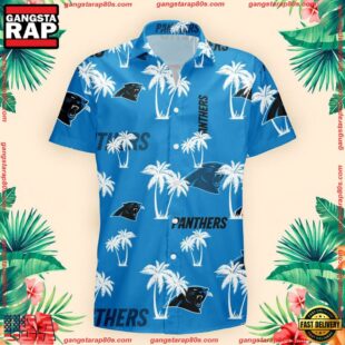 NFL Carolina Panthers Palm Tree Pattern Hawaii Shirt Gift For Fans