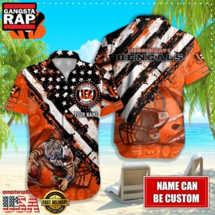 NFL Cincinnati Bengals American Flag custom Hawaiian Shirts