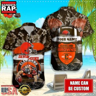 NFL Cleveland Browns Mascot Football Hawaiian Shirt