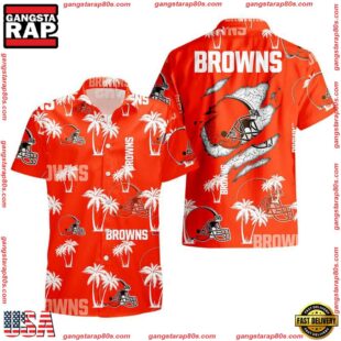 NFL Cleveland Browns Palm Tree Pattern Hawaii Shirt Gift For Fans