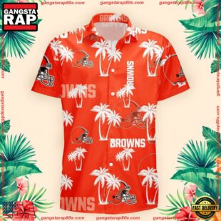 NFL Cleveland Browns Palm Tree Pattern Hawaii Shirt Gift For Fans