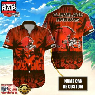 NFL Cleveland Browns Vintage Style Custom Aloha Shirts