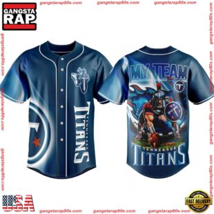 NFL Custom Name Tennessee Titans My Team Mascot Warrior Baseball Jersey