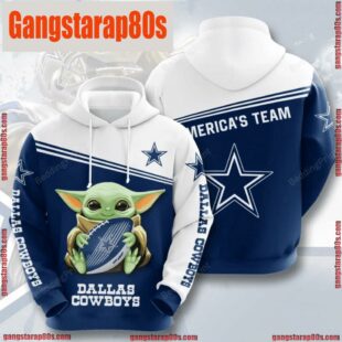 NFL Dallas Cowboys Baby Yoda All Over Print Unisex Hoodies