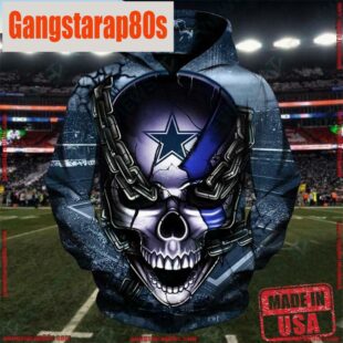 NFL Dallas Cowboys Skull Vintage Sports Unisex Hoodies