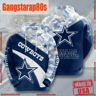 NFL Dallas Cowboys Sports Zip Up Unisex Hoodie All Over Print