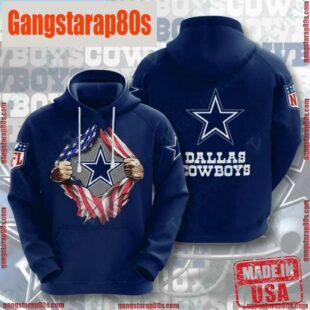 NFL Dallas Cowboys Vintage Sports Unisex Hoodies All Over Print