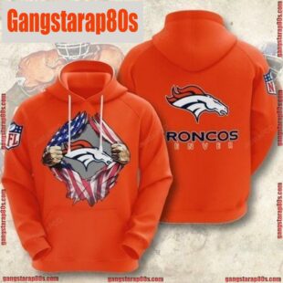 NFL Denver Broncos American Ripped Pullover And Zippered Unisex Hoodies